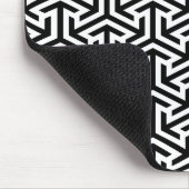 modern zwart-wit patroon muismat (Hoek)