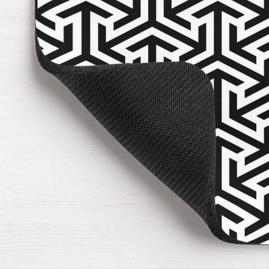 modern zwart-wit patroon muismat (Hoek)