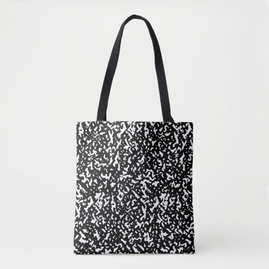 Modern zwart-wit patroon tote bag (Voorkant)