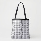 Modern zwart-wit patroon tote bag (Voorkant)