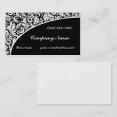 Modern zwart-wit patroon visitekaartje (Voorkant / Achterkant)