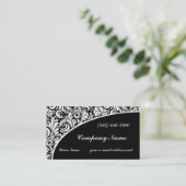 Modern zwart-wit patroon visitekaartje (Staand voorkant)