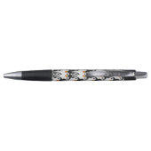 Modern zwart-wit pinguïnpatroon pen (Achterkant)