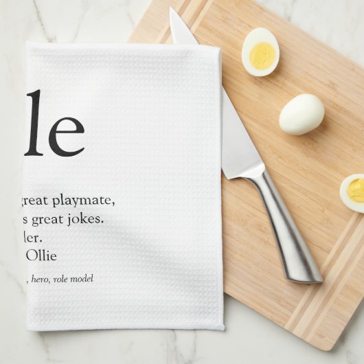 Modern zwart-wit plezier koele oom theedoek (Quarter Fold)