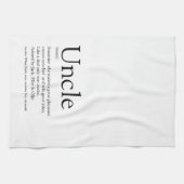 Modern zwart-wit plezier koele oom  theedoek (Horizontaal)