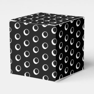 Modern zwart-wit polka dots patroon bedankdoosjes