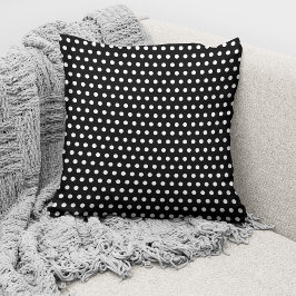 Modern zwart-wit polka dots patroon kussen