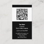 Modern zwart-wit portret visitekaartje (Voorkant)