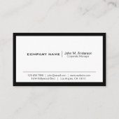 Modern zwart-wit professioneel Visitekaartje (Achterkant)
