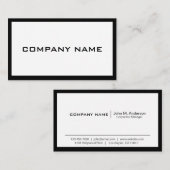 Modern zwart-wit professioneel Visitekaartje (Voorkant / Achterkant)