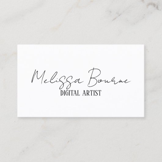 Modern zwart wit, professionele foto, QR-code Visitekaartje (Voorkant)