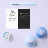 Modern Zwart Wit Promotionele Zakelijke Logo Flyer (Enkel)