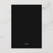 Modern Zwart-wit QR Code Bruiloft RSVP Kaart (Achterkant)