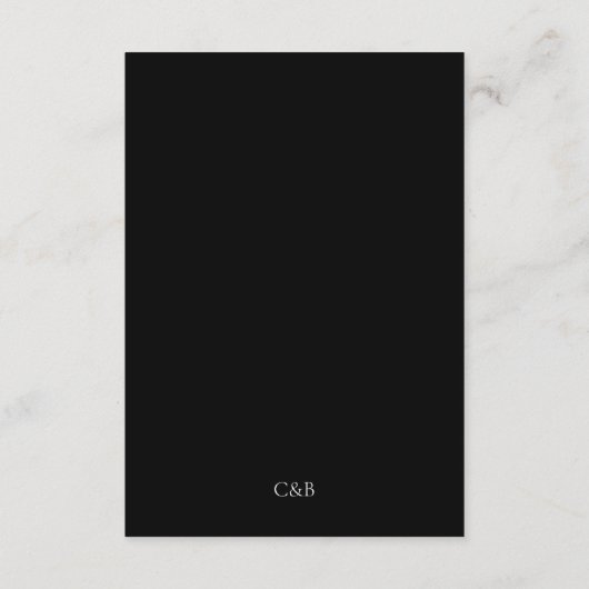 Modern Zwart-wit QR Code Bruiloft RSVP Kaart (Achterkant)