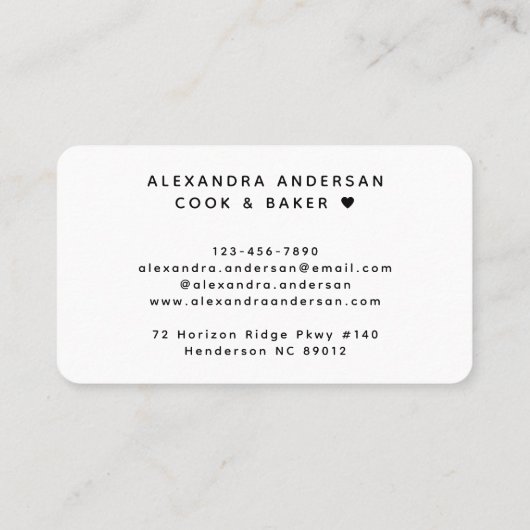 Modern Zwart Wit QR Code Logo Professional Visitekaartje (Achterkant)