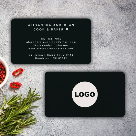 Modern Zwart Wit QR Code Logo Professional Visitekaartje