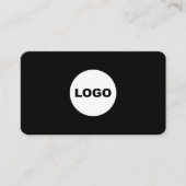 Modern Zwart Wit QR Code Logo Professional Visitekaartje (Voorkant)
