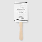 Modern Zwart Wit QR Code Trouwprogramma Handwaaier (Achterkant)