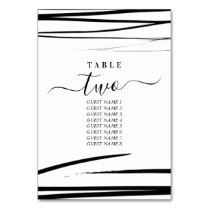 Modern Zwart Wit QR Code Trouwprogramma Kaart