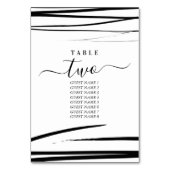 Modern Zwart Wit QR Code Trouwprogramma Kaart (Achterkant)