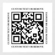 Modern zwart-wit QR-code vensterstickers Menu