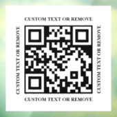 Modern zwart-wit QR-code vensterstickers Menu Raamsticker (Vel 3)