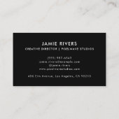 Modern zwart-wit QR Code Visitekaartje (Achterkant)