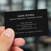 Modern zwart-wit QR Code Visitekaartje