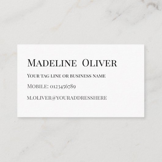 Modern zwart-wit QR Code Visitekaartje met (Achterkant)