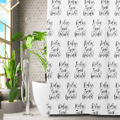 Modern Zwart Wit Quote Douchegordijn