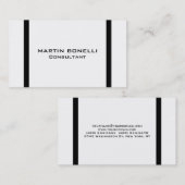 Modern zwart-wit rand standaard Visitekaartje (Voorkant / Achterkant)
