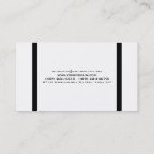 Modern zwart-wit rand standaard Visitekaartje (Achterkant)