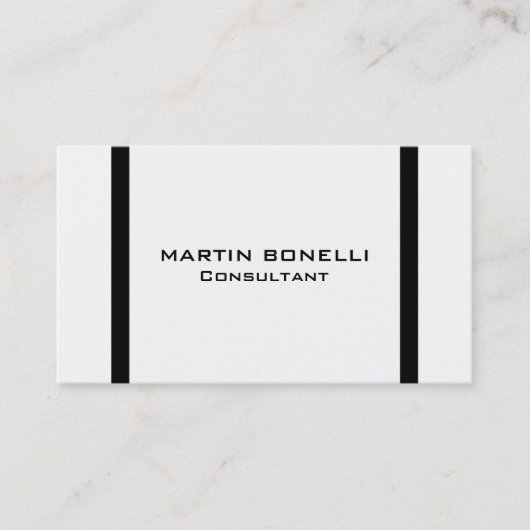 Modern zwart-wit rand standaard Visitekaartje (Voorkant)