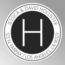 Modern zwart-wit retouradres of -product