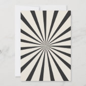 Modern Zwart-wit Retro muziekfeest Kaart (Achterkant)