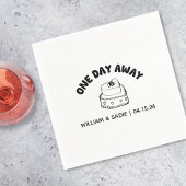 Modern zwart-wit retro taart repetitie diner servet