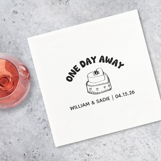 Modern zwart-wit retro taart repetitie diner servet