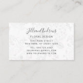 Modern zwart-wit Roos - Floral Design Professional Visitekaartje (Achterkant)