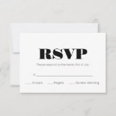 Modern Zwart Wit RSVP (Voorkant)