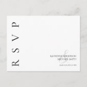 Modern zwart-wit RSVP bruiloft Briefkaart (Voorkant)