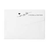 Modern Zwart Wit SAVE ONZE DATUM Trouwen (Achterkant)