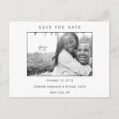 Modern Zwart-wit Save the Date Bruiloft Aankondigingskaart (Voorkant)