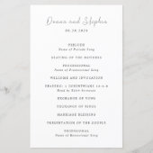 Modern zwart-wit schoon huwelijksprogramma (Voorkant)