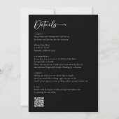 Modern zwart-wit script Alles in een bruiloft Kaart (Achterkant)