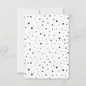 Modern zwart-wit script bedankkaart (Achterkant)