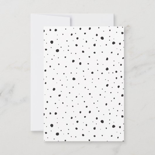 Modern zwart-wit script bedankkaart (Achterkant)