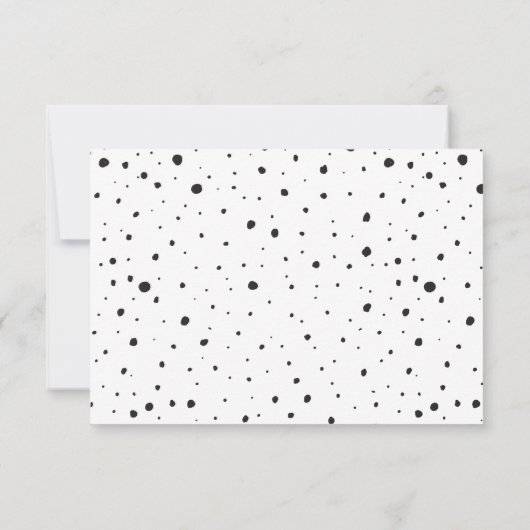 Modern zwart-wit script bedankkaart (Achterkant)