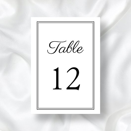 Modern zwart-wit script bruiloft kaart