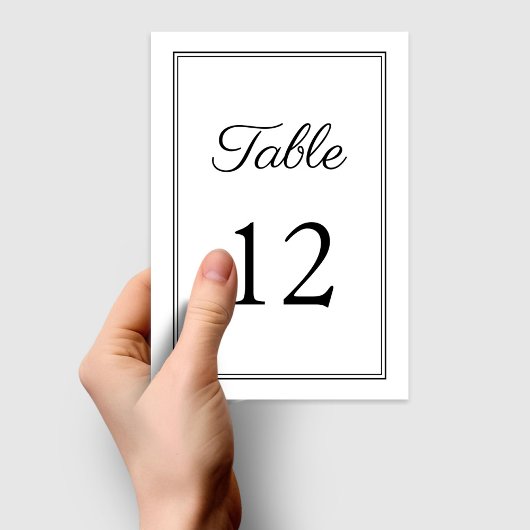 Modern zwart-wit script bruiloft kaart