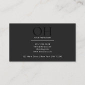 Modern zwart-wit script Classic Visitekaartje (Achterkant)